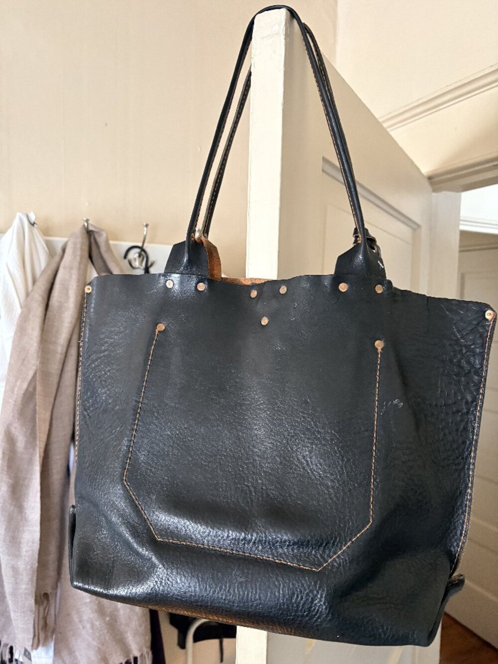 Arden + James Leather Tall Tote